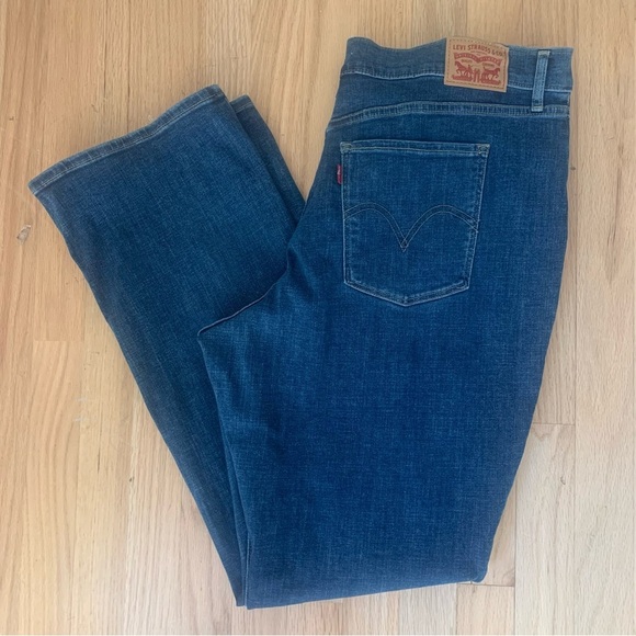 LEVI’S Classic Bootcut Jeans Stretch Mid-Rise Blue Denim Size 34 - Picture 11 of 16